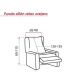 Detalle de medidas para sillón relax con pie separado
