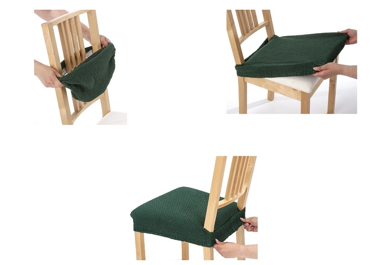 Sistema de colocación fundas de sillas para asiento