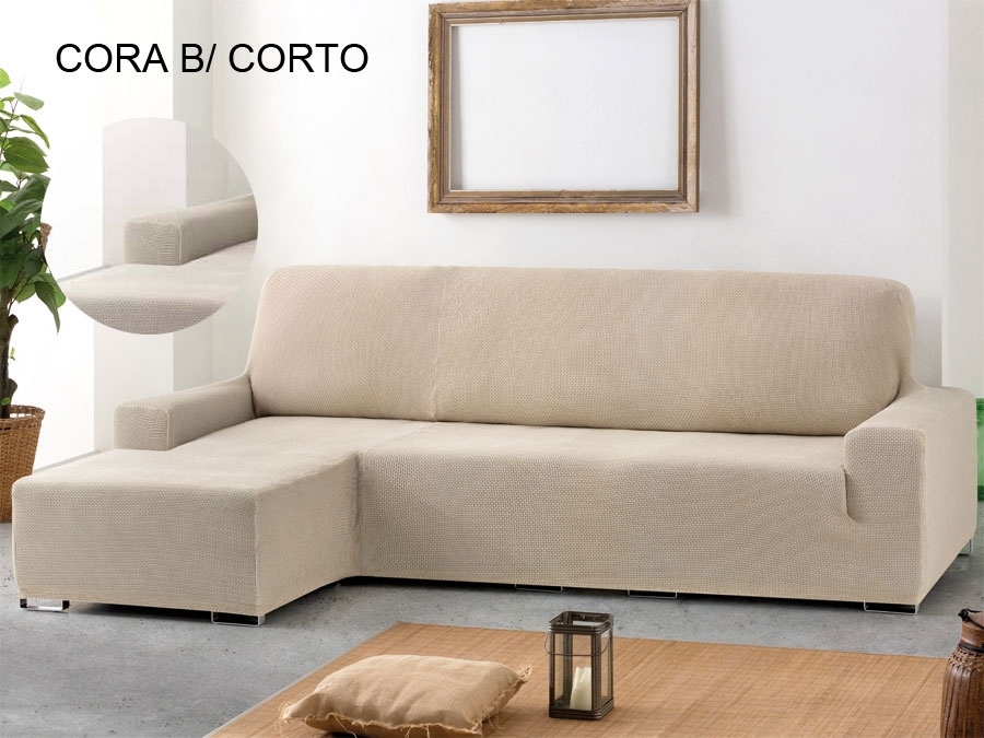 Funda para sofa chaise longue tejido Cota. Con brazo largo o