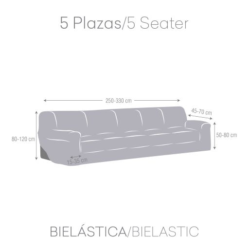 Medida para sofá de cinco plazas