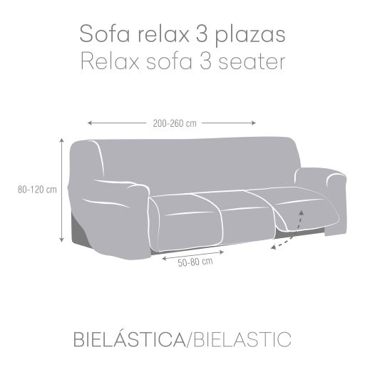 Funda de sofá relax de tres plazas "Pop"