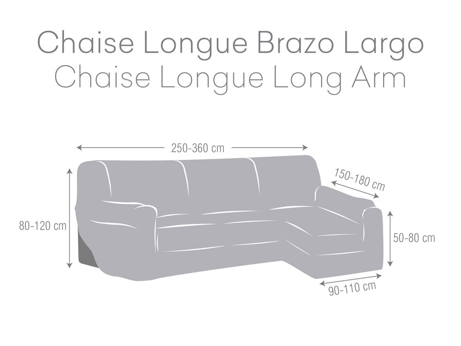 Medidas chaiselongue brazo largo