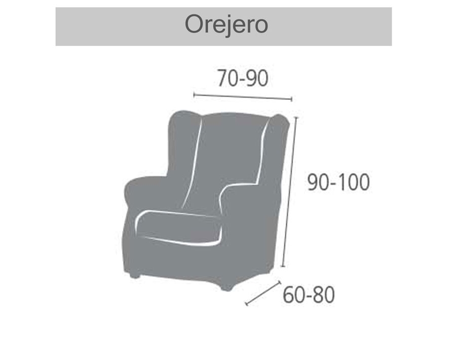 Medidas fundas para sillón orejero "Caramelo" Medidas fundas para sillón orejero "Caramelo"